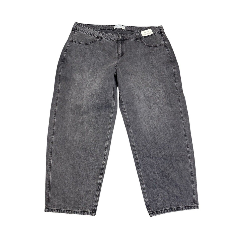 Hollister Low Rise Taper Baggy 20L W35L‎ Black Stonewashed Jeans Pants